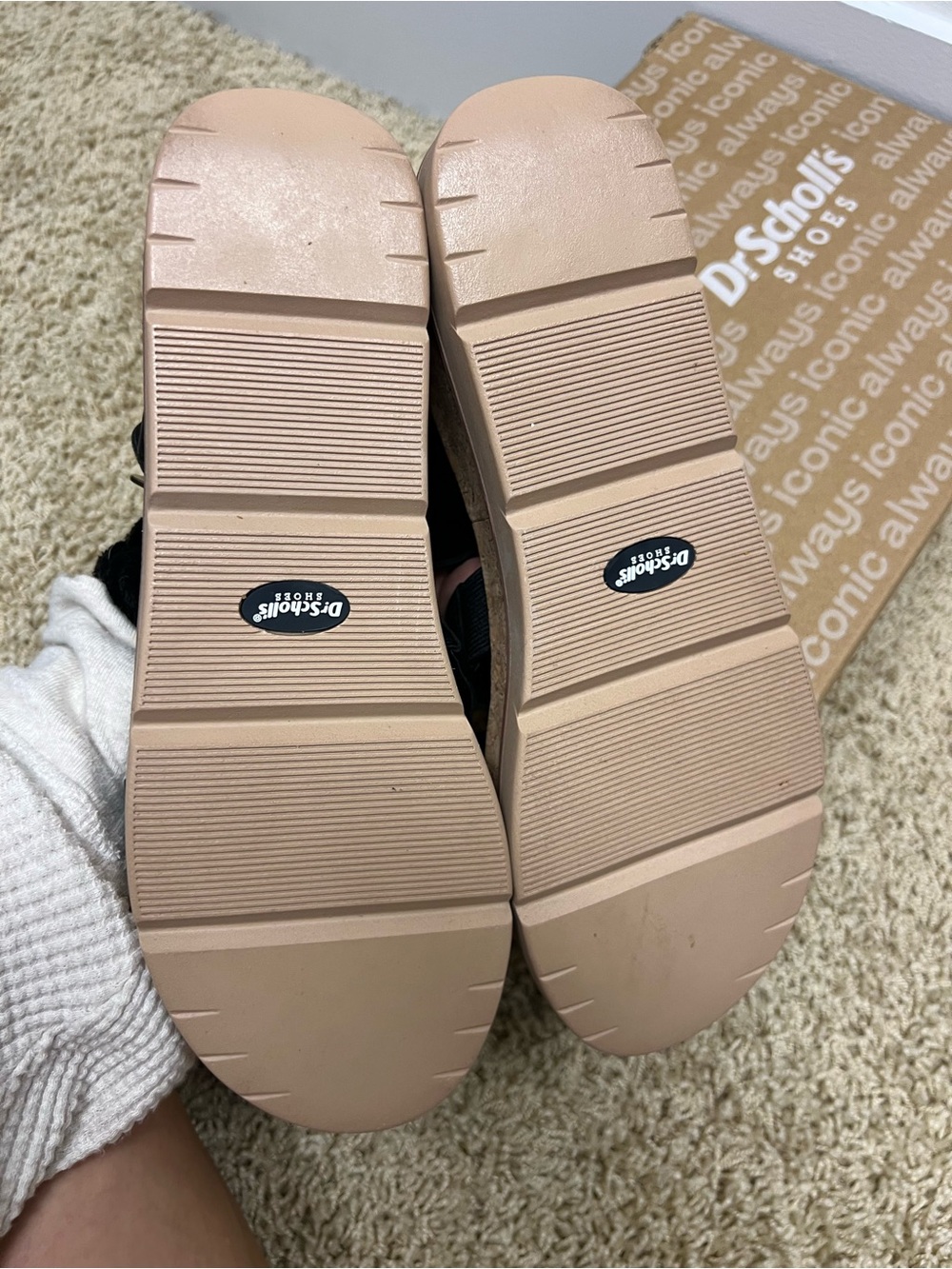 Dr. Scholl's Black Cork Platform Strappy Sandals - Picture 4 of 4